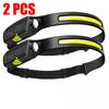 USB Rechargeable LED Sensor Headlamp XPE+COB Headlight Led Head Torch Camping Search Light Head Flashlight for Fishing Lantern