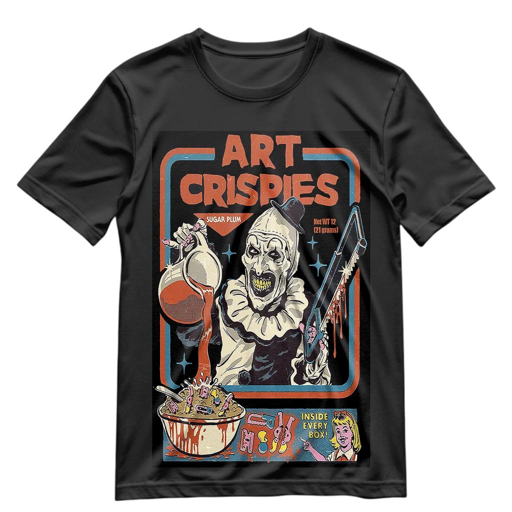 Art The Clown T Shirt The Terrifier Art Crispies Shirt Graphic Tee S-XXXL