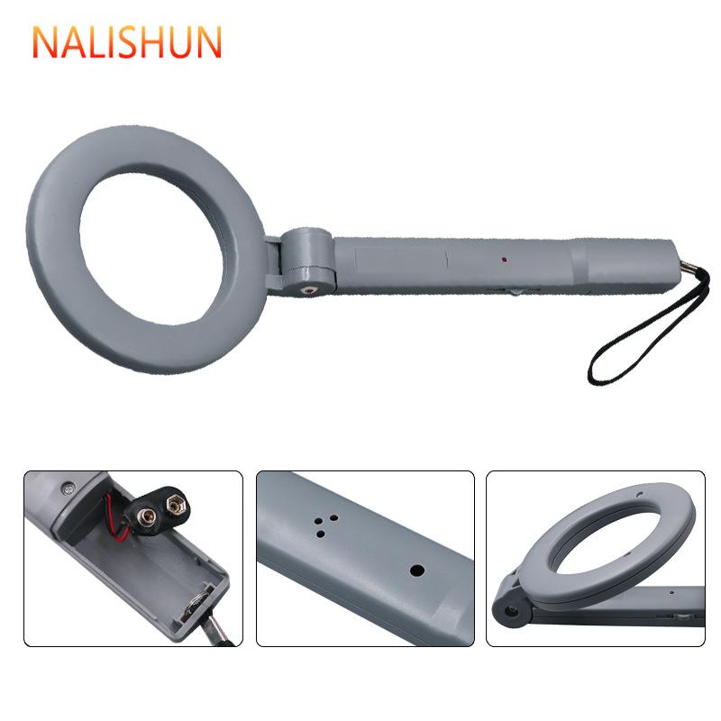 Vikbar handhållen metalldetektor med hög precision för utomhus- och tunnelbanebruk