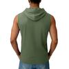 Felpa Senza Maniche da Uomo Pullover Casual con Cappuccio Coulisse Canotta Vest Leggero Vestibilità Rilassata Tasca a Marsupio