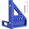 Angle Range 22.5-90° 3D Aluminum Ruler Multi-Angle Measuring Tool Drilling Guide