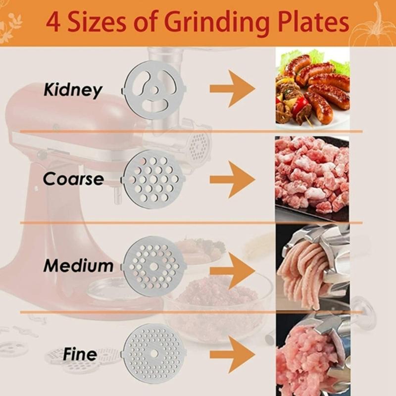 For SM-50R SM-50TQ SM-50BL SM-50BC SM-50BK Stainless Steel Meat Grinder Sausage Stuffer Tubes Grinding Blade Attachment