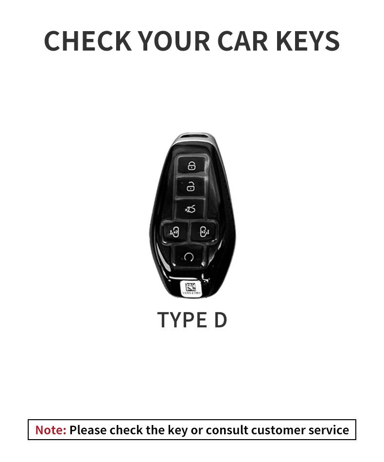 BYD D9 Key Faux Suede Protective Shell - Luxury Car Key Case
