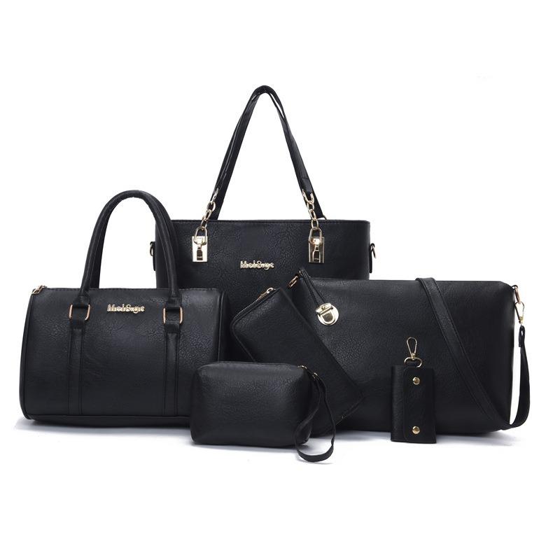 Women's bag new trendy six-piece set, mother and child bag, portable shoulder bag, messenger bag.