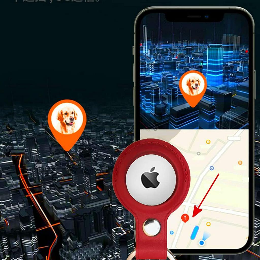 Se7enline Compatible AirTag Keychain, Leather Case Compatible with Airtag Loop