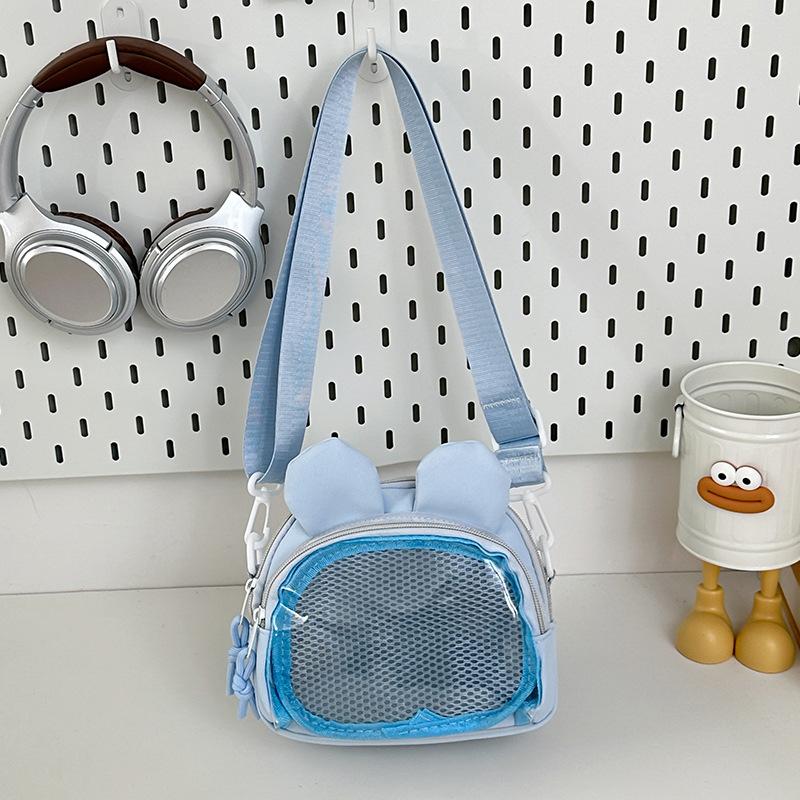 Transparent Two-dimensional Macaron Color Small Food Transparent Shoulder Bag Fashion Trend Badge Messenger Bag