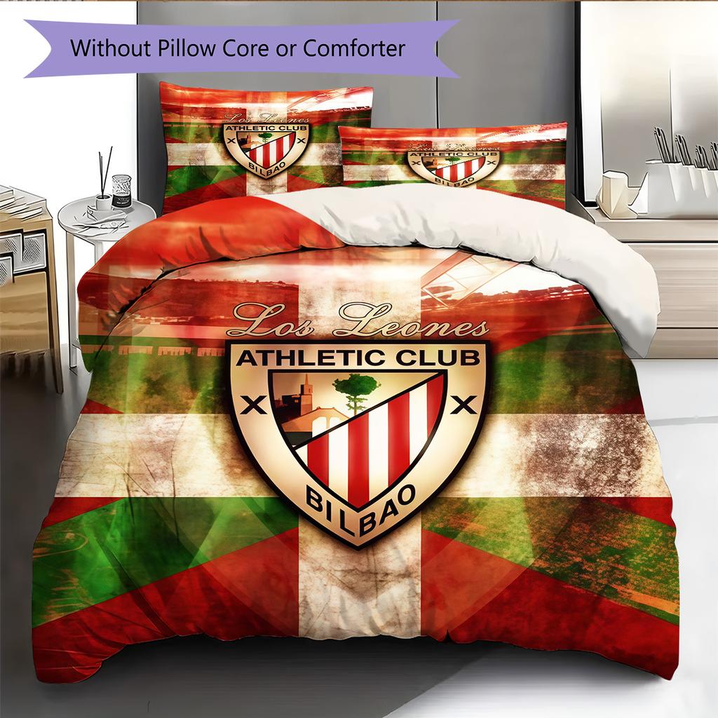 Athletic Club logo  Pattern Bedding Quilt Set Quilt Cover Pillowcase Home Decoration Birthday Gift (1 * duvet cover + 2 * pillowcase, without core)