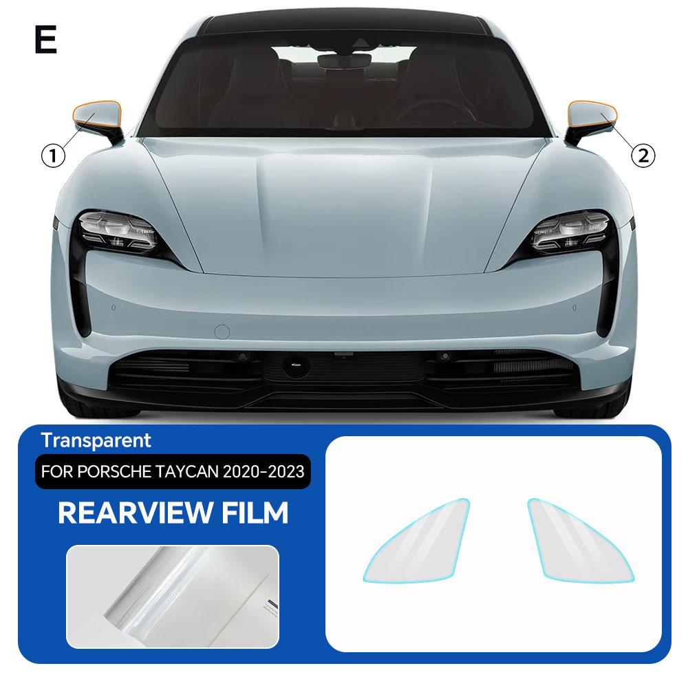 8.5Mil Pre Cut Transparent Car PPF for Porsche Taycan     Paint Protection Film Car Wrap Headlight Rearview Film