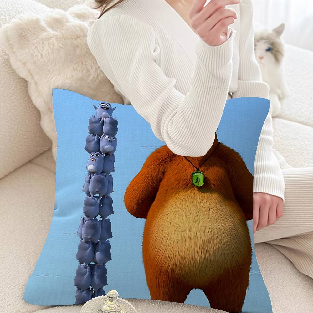 Grizzly And Lemmings Pillow Gift Home Office Decoration Bedroom Sofa Car Cushion Cover case 45x45