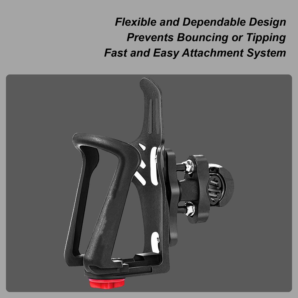 Motorcycle Drink Holder Motorcycle Atv Cup Holder Anti Theft Adjustable 360 Degree Rotation Mount Accessory For Stroller Scooter