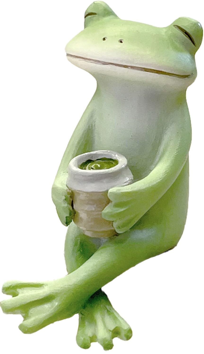 

DAIKAI Copo Frog Taking a Cup of Tea, Approx. 1.7 x 2.5 x 4cm, 47086