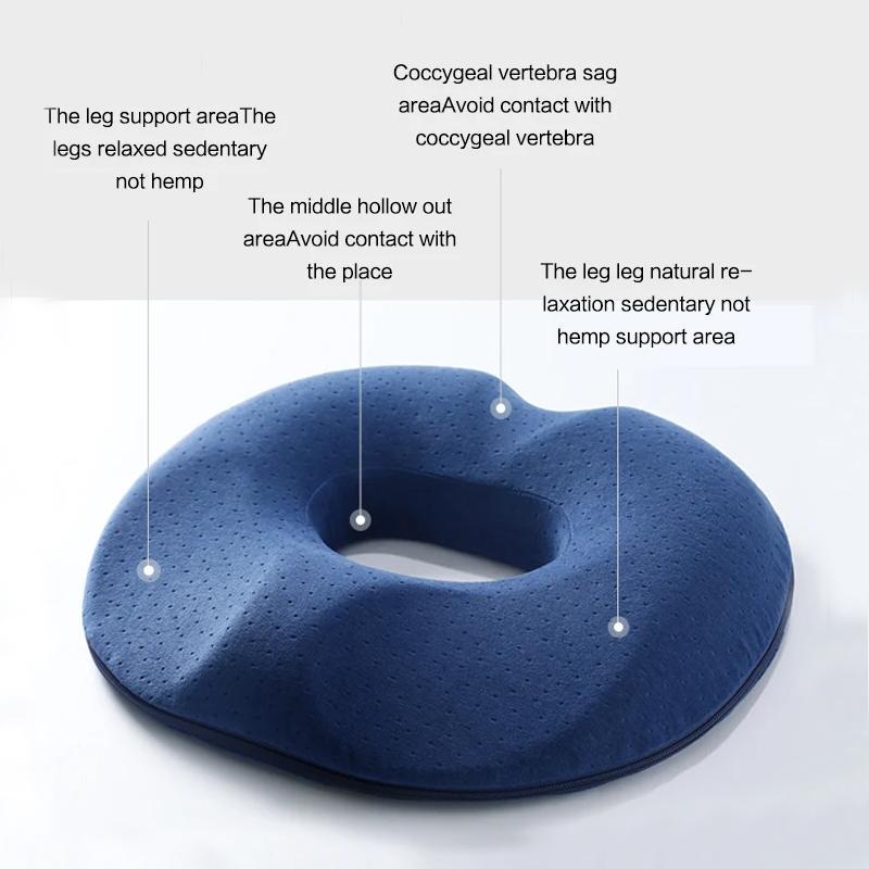 Memory Cotton Office Seat Cushion Postoperative Male and Female Tailbone Decompression Cushion for Hemorrhoids