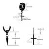 Men's Black Earrings Stud Earrings Kit Women's Fashion Jewelry Cross Hanging Earrings Kit