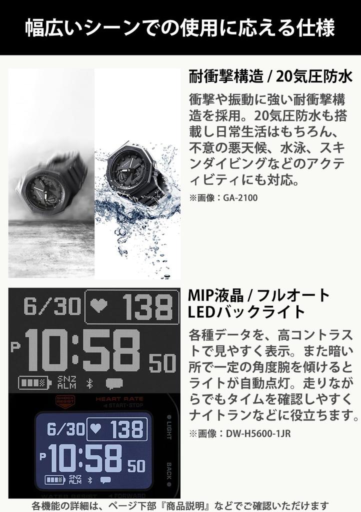 Watch Heart Rate Monitor Bluetooth Equipped Black [Casio] G-Shock G-SQUAD DW-H5600MB-1JR Men's