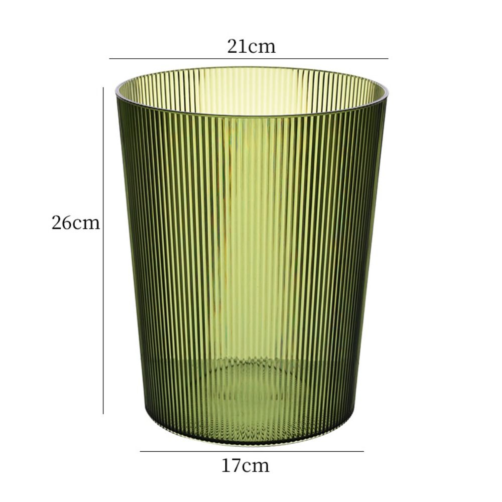 

Large Capacity Waste Bin Transparent Waste Basket Home Essentials Plastic Trash Can Office зелений
