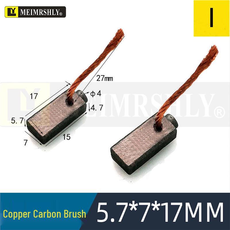 Compatible Carbon Brushes for Valeo, Remy, Jenory, Hanla Alternators - 4.5x6.5x17 mm, High Wear Resistance