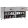 VidaXL Banc à Chaussures, Armoire à Chaussures avec 4 Étagères et Pieds, Meuble à Chaussures avec 2 Tiroirs Salon, Moderne, 829712