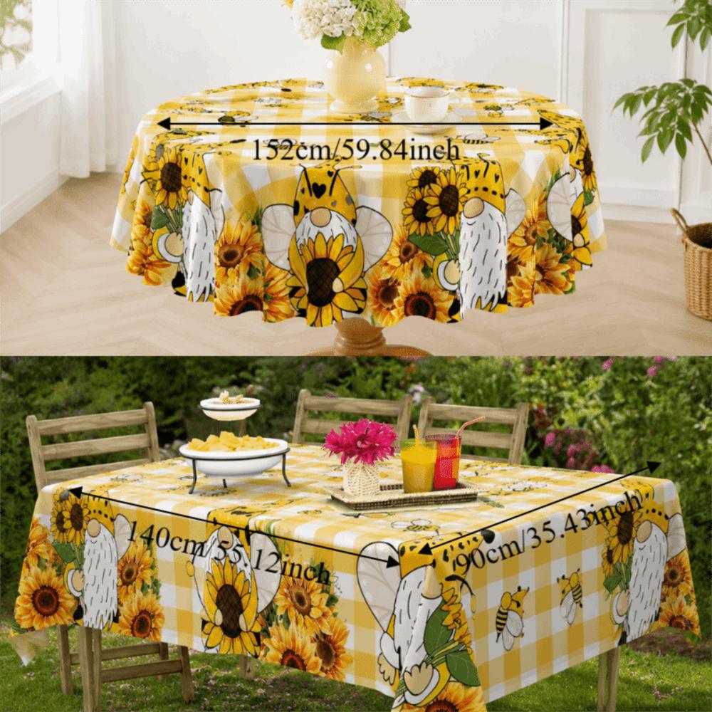 Sweet Sweet Floral Tablecloth Embossed Edge Waterproof Desk Decoration Cloth Anti-fouling Rabbit Butterfly Table Mat Dining Room