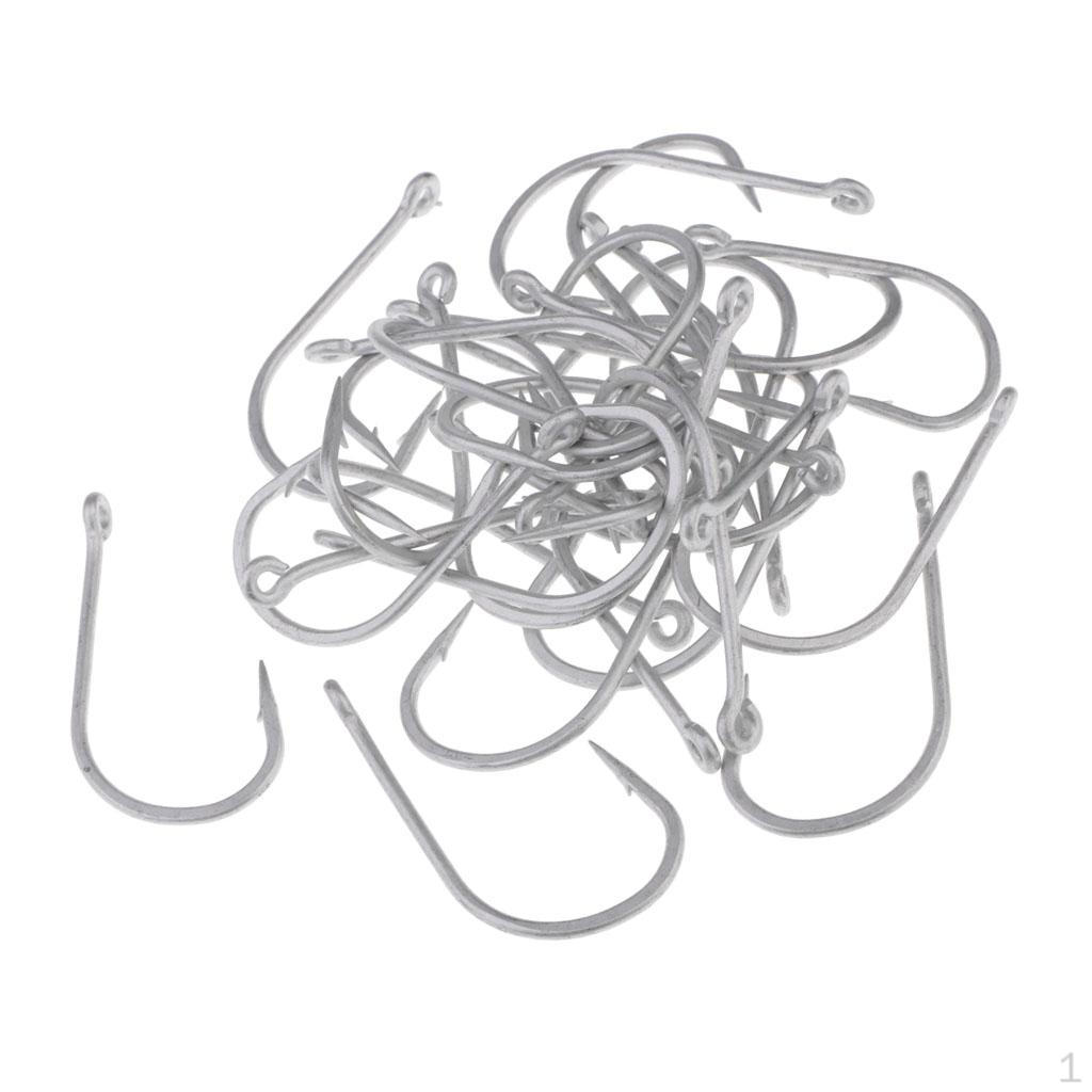 30 Pieces High Carbon Steel 12 Deferent Size Fish Hooks Crab Saltwater