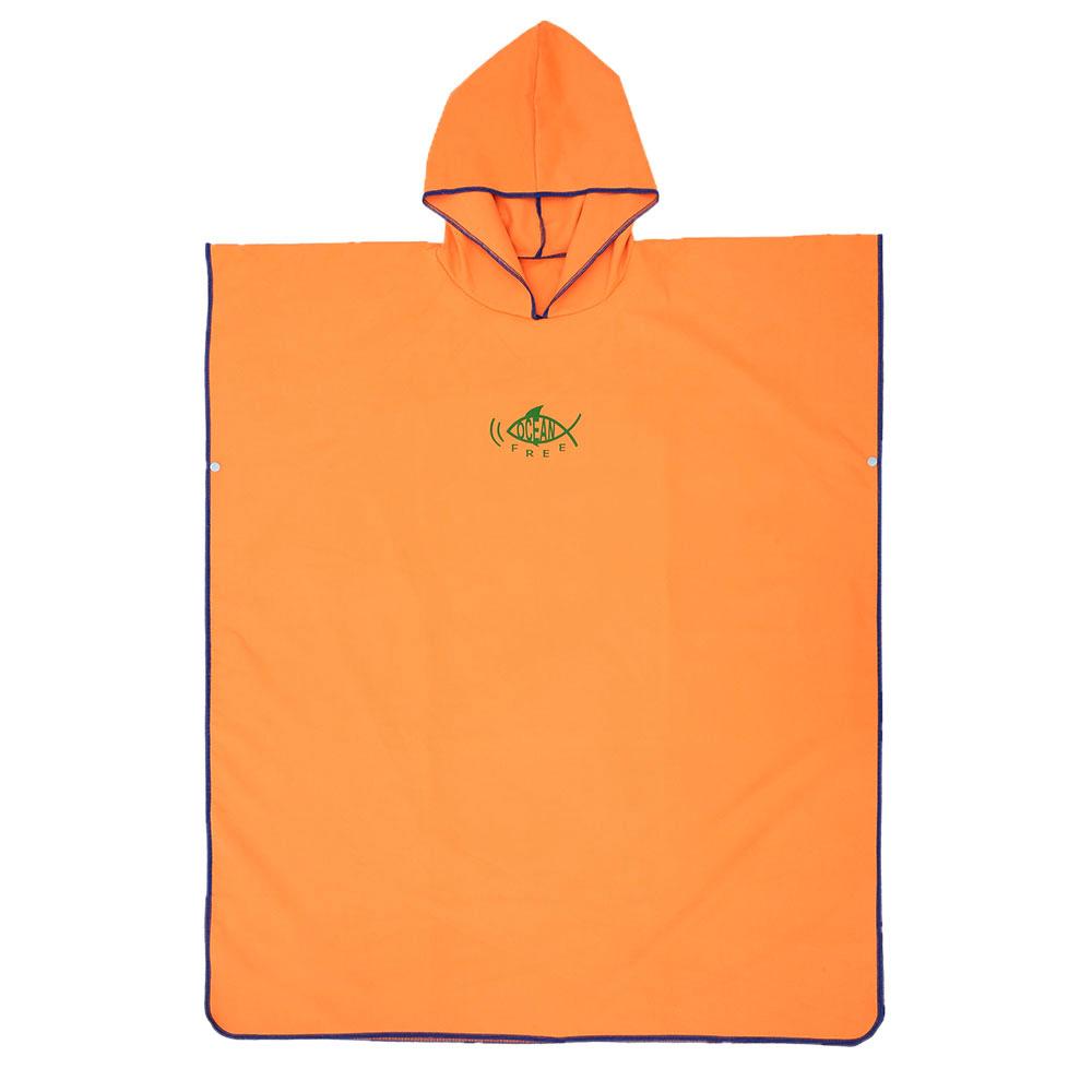 

Microfiber Beach Towel Hooded Pullover Bathrobe Quick Dry Microfibres Toweling Surf Poncho Changing Robe Lightweight Towel оранжевый