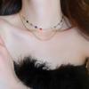 Bohemian Luxury Colorful Crystal Necklace for Women Double Layer Shiny Chain Choker Party Body Statement Jewelry Gifts