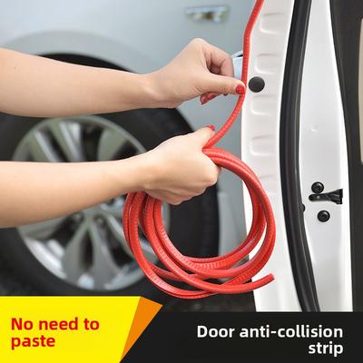 Striscia adesiva anti-collisione per portiera auto da 5M Striscia decorativa in gomma universale invisibile antigraffio per bordi portiera auto