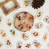 50Pcs/Set Retro Flower Stamps Series 02 PET Stickers Waterproof DIY Fashion Doodle Decals Stickers