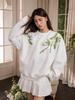 Guochao Men's Winter Velvet Embroidered Hoodie - New Chinese Style Harajuku Round Neck Top