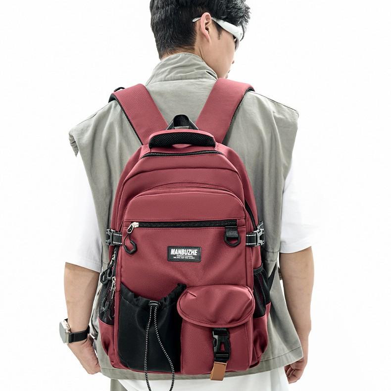 Large Capacity Bags Hong Kong Wind Backpacks Schoolbags for Male and High School Students Outdoor Leisure and High Value Shoulder Bags.