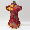 Klassisk kinesisk kvinners Cheongsam Vinflasketrekk Klær Vinflasketrekk Vin Gaveemballasje