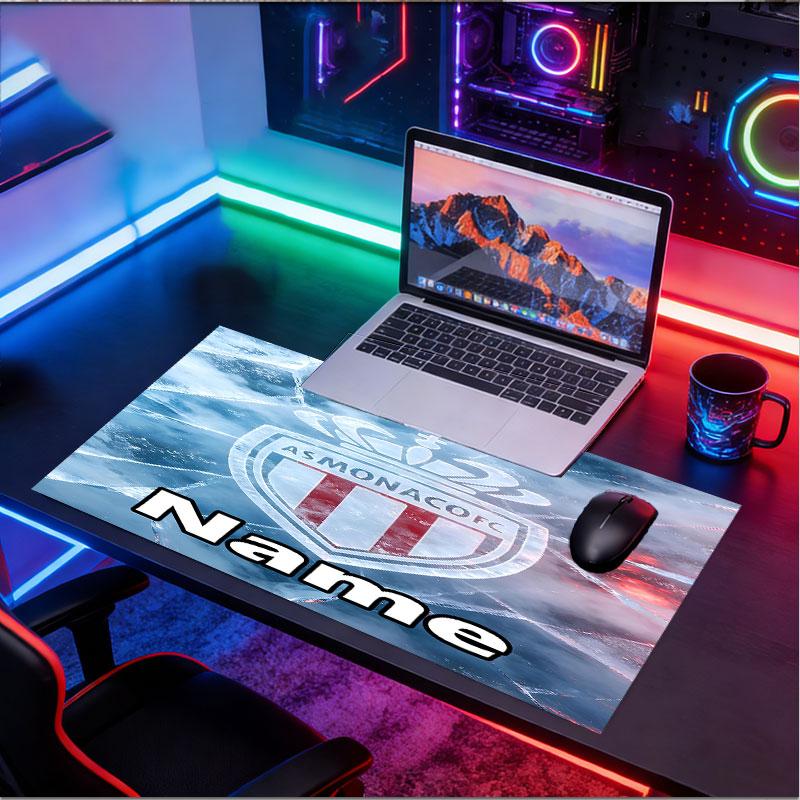 Custom Name Personalized AS Monaco Pattern Mousepad, Laptop PC Desk Mat, Decorative Desk Mat for Home Keyboard Pad Gift