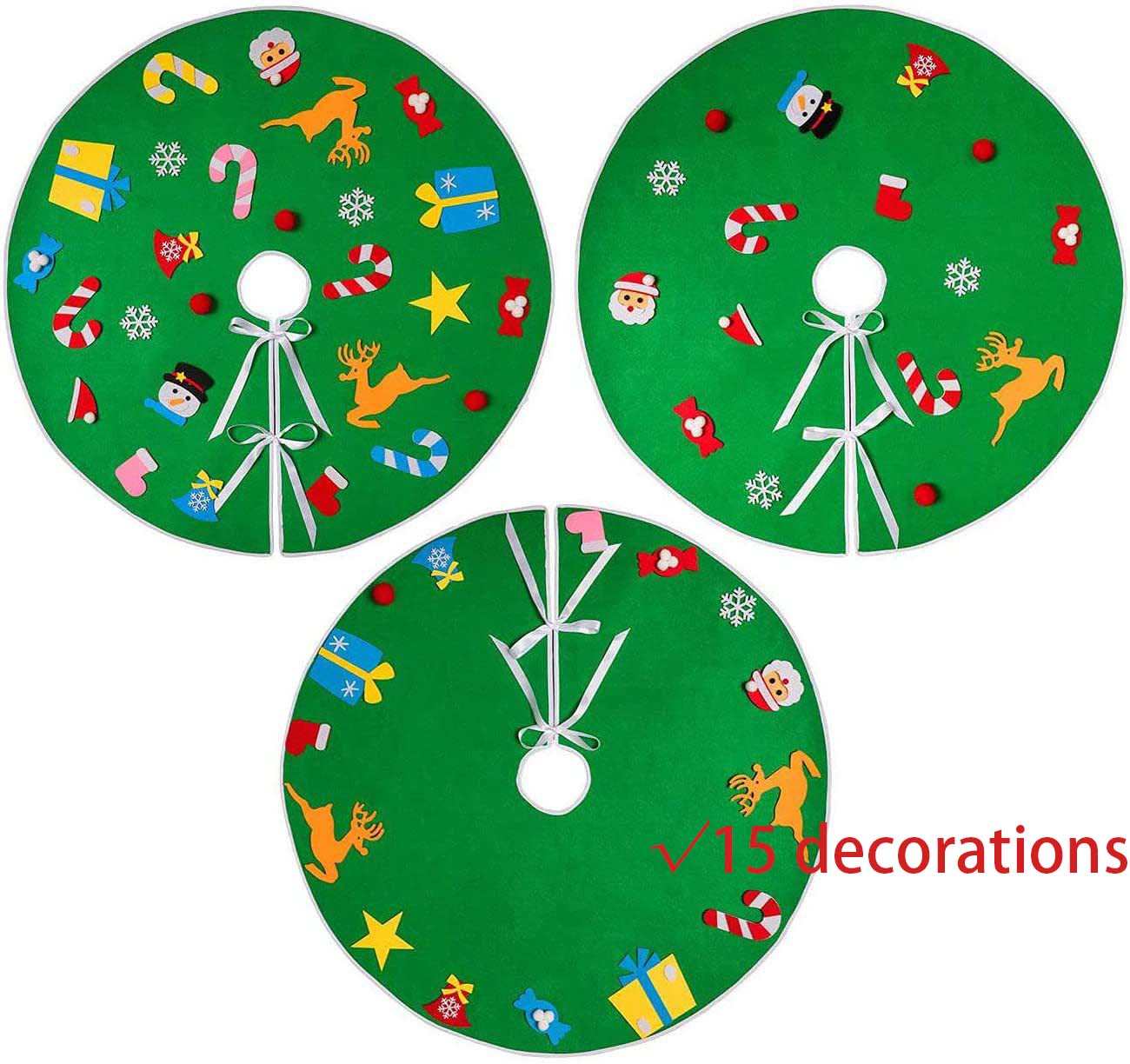 

Сделай сам Фетровая юбка для рождественской елки 2025 Рождественское украшение ковер Новогодний Навидад Домашний декор Ковер Коврик Маленькие юбки 90cm