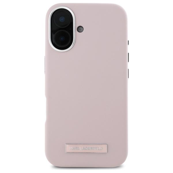 Karl Lagerfeld Klhmp16Spgmsrpp Iphone16 6.1 Różowy/Pink Hardcase Fw Metal Plate Magsafe