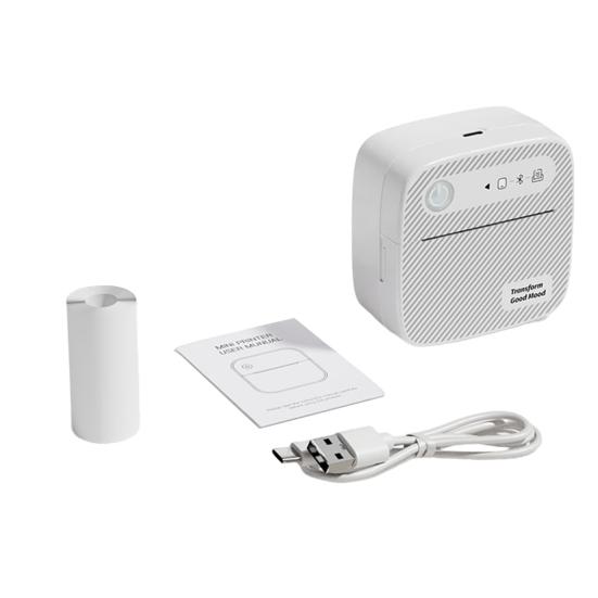 

Мини-термопринтер 200 точек на дюйм, беспроводной, Bluetooth-совместимый, портативный, для печати фотографий, квитанций, заметок, списков, этикеток, QR-кодов, портативный карманный принтер без чернил