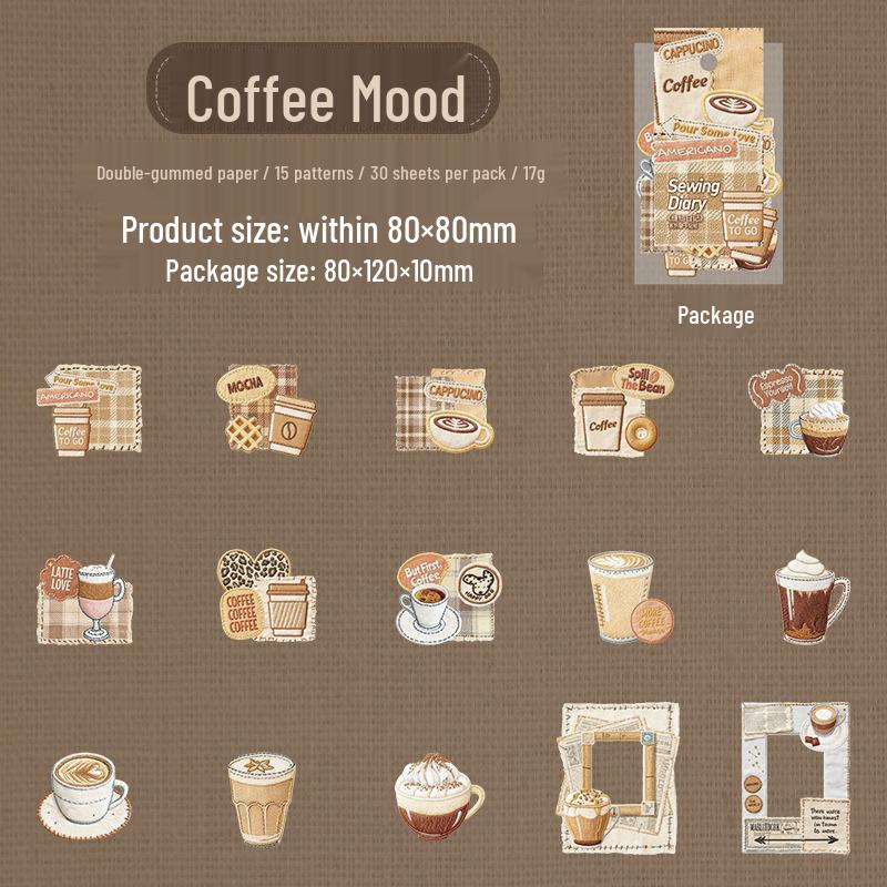 

Tomato Sauce Girl Embroidery Diary Stickers: 6 Handmade Textured Styles