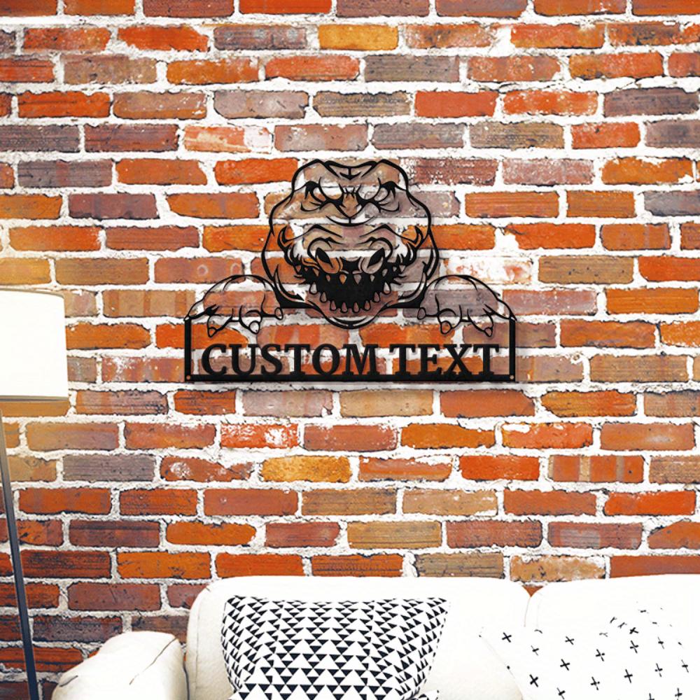 Customizable Alligator Metal Sign Wall Art Personalized Name Home Kitchen Animal Lover Decor