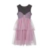 Fu Luomi Girls' Summer Mesh Splice Sleeveless Dress