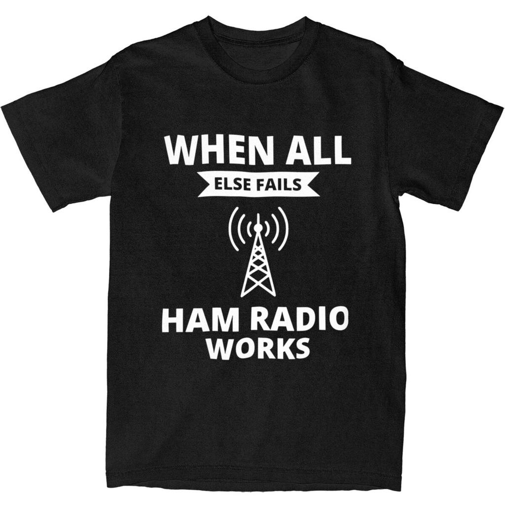 Amateur Ham Radio Operator T Shirt Summer Humor Y2K Retro T-Shirts 100 Cotton Tee Shirt For Male Short Sleeve Casual Clothes