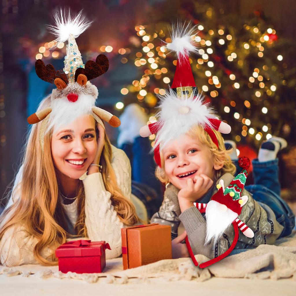 Christmas Hair Bands Long Hat Style Hair Cards Decoration Children Adults Holiday Party Decorations