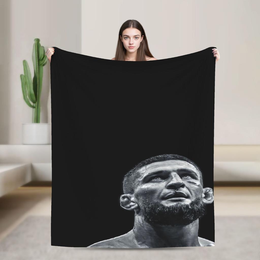 Khabib Nurmagomedov Blanket Quality Soft Throw Blanket Spring Picnic Bedroom Aesthetic Bedspread