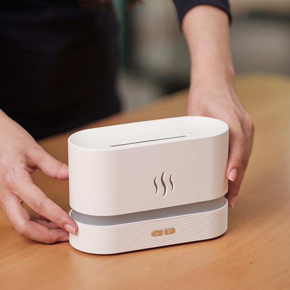 Essential Oil Diffuser with Simulation Flame Light Portable Aromatherapy Mist Humidifier for Home