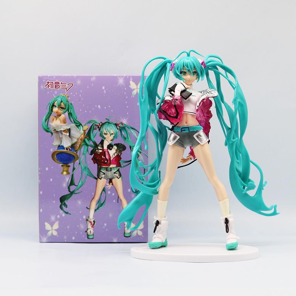 Hatsune Miku Anime Figur Cheerleader-Team jubelnd Hatsune Miku Actionfiguren Kawaii Mädchen Figur PVC Sammlermodell Spielzeug