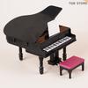 1Set Miniature Piano W/Stool Instrument Chair Model Decor Accessories Living Room Furniture