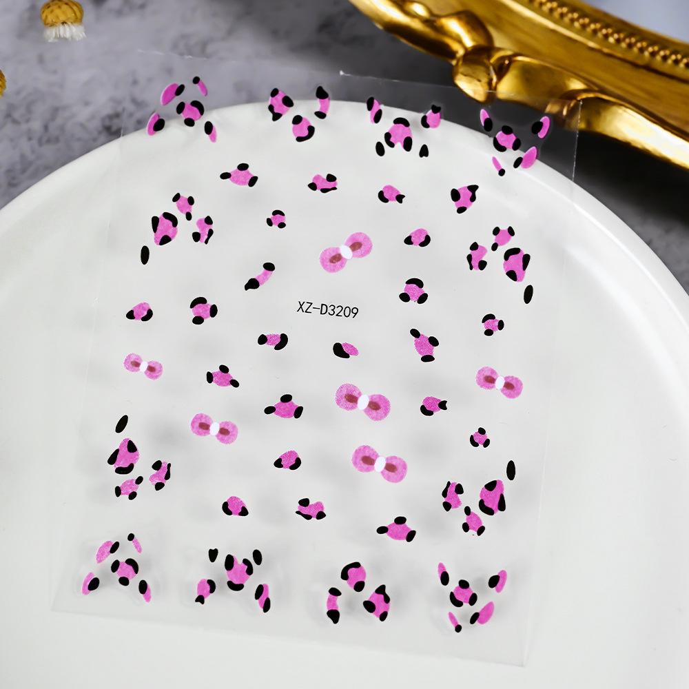 Leopard Print Nail Art Sticker Autumn And Winter Adhesive Obedient Nail Sticker Spice Girl Leopard Print Nail Art Decal