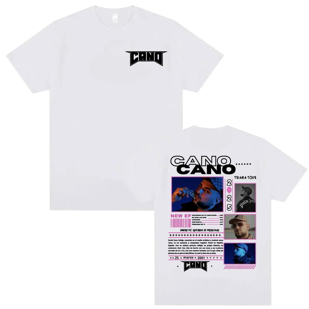 Rapper Cano Triana Tour Album 2025 Printed Tshirts for Unisex Unisex Harajuku Hip Hop Street Tshirt Casual Cotton Oversized T Shirt