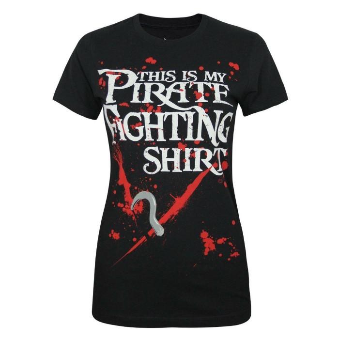 Goodie Two Sleeves Womens/Ladies Pirate Fighting T-Shirt