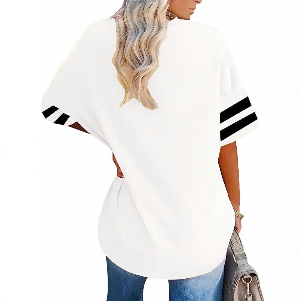 2025 Sommer Herz Muster Übergröße Damen T-Shirt - Europäischer & Amerikanischer Stil