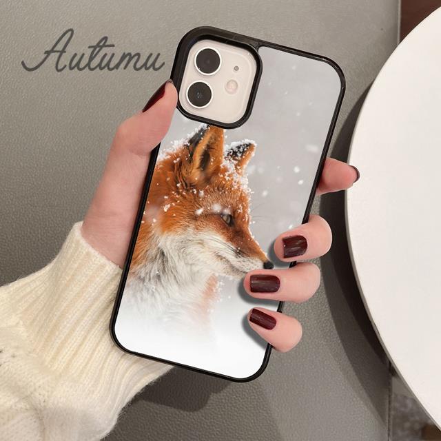 Fox Animal Pattern Phone Case for iPhone 17 Air 15 16 16e 11 12 13 14 Pro Max Plus Cover coque Fundas Shell