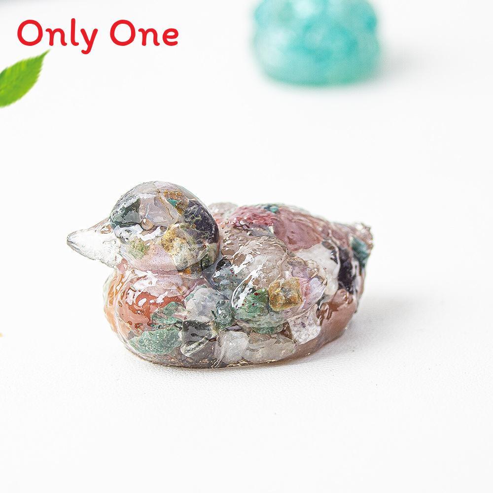 Water Crystal Resin Art Piece Duck Ornament For Home And Tabletop Decor