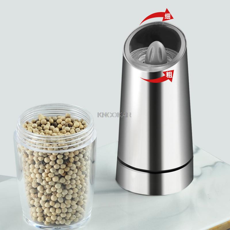 Electric Pepper Mill Stainless Steel Automatic Gravity Induction Salt and Pepper Grinder Kitchen Herb Spice Grinder Tools 1 Pcs